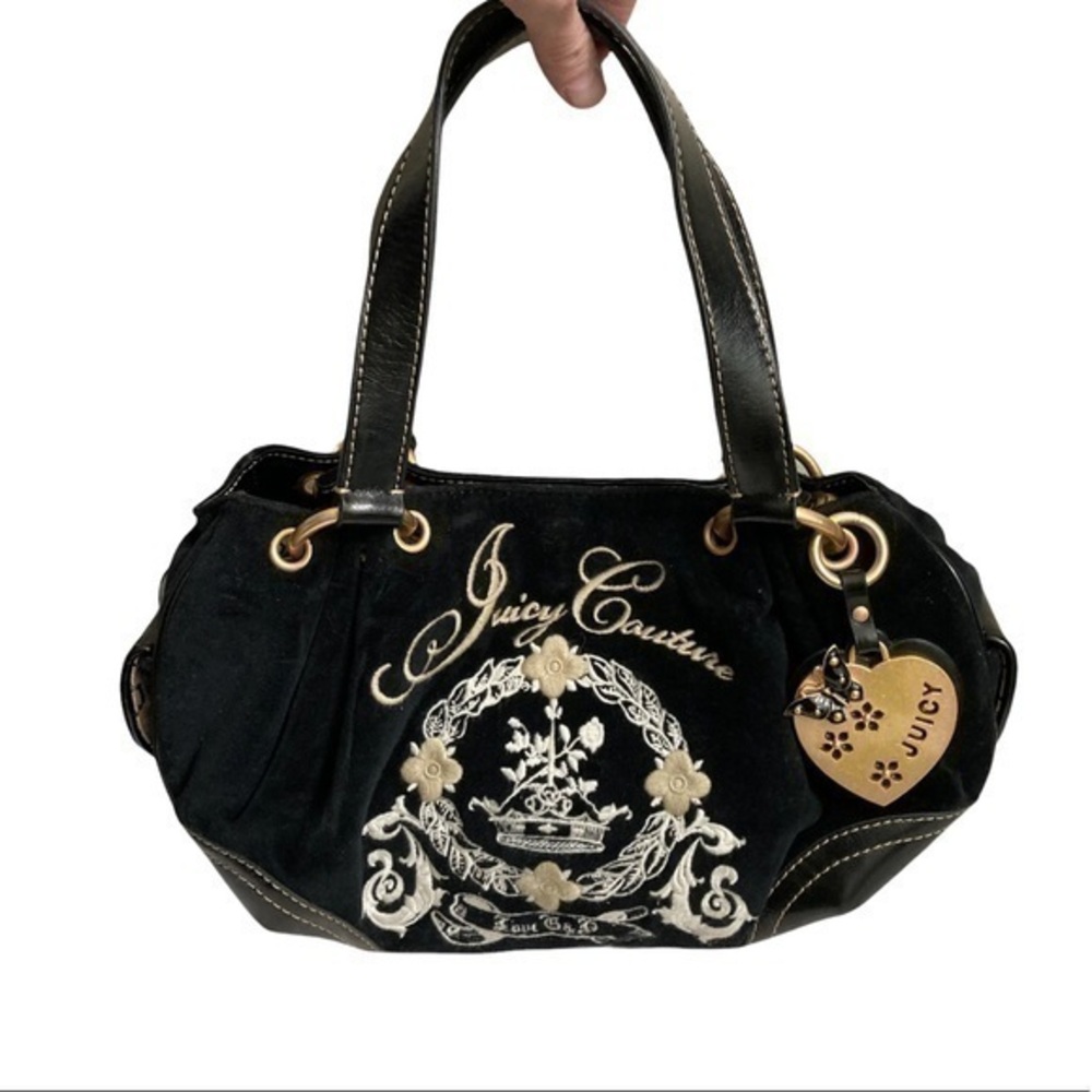 Juicy couture gold vintage velour bag
